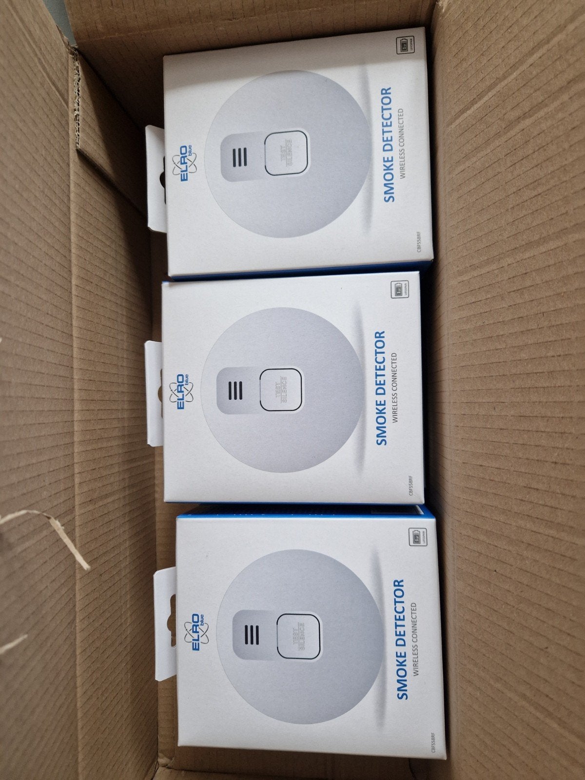 6x nieuwe ongeopende Elro koppelbare rookmelders, Ophalen of Verzenden, Nieuw, Detector, Sensor of Melder, Rook