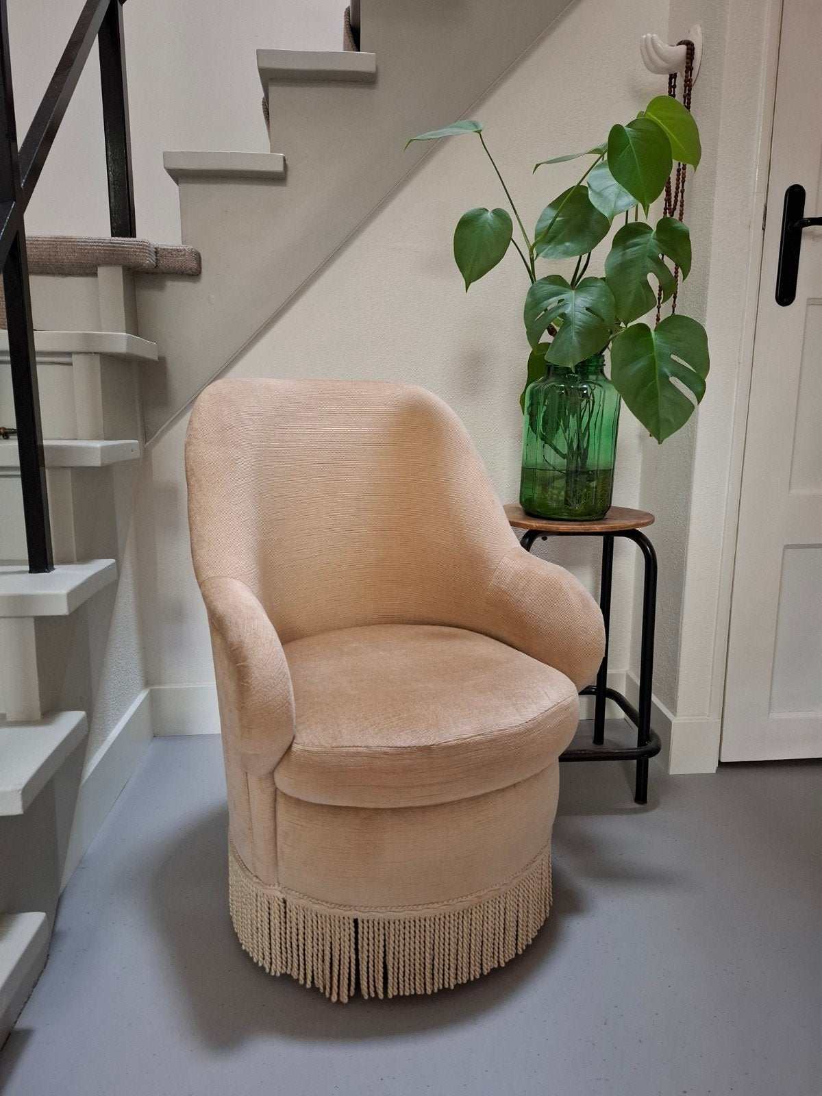 Kleine Dames Boudoir Stoel - Champagnekleurig, Ophalen, Gebruikt, Overige kleuren, Boudoir