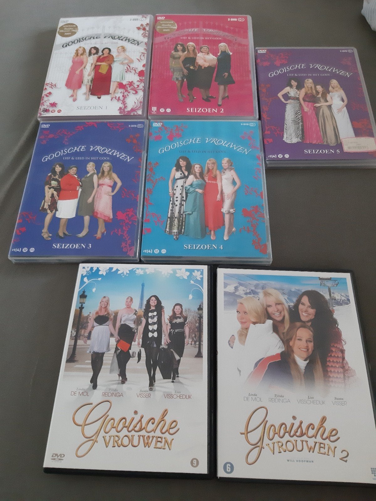 Gooische Vrouwen DVD Boxen en Films - Seizoen 1-5 & Films, Gebruikt, Nederlands, Komedie, Vanaf 12 jaar