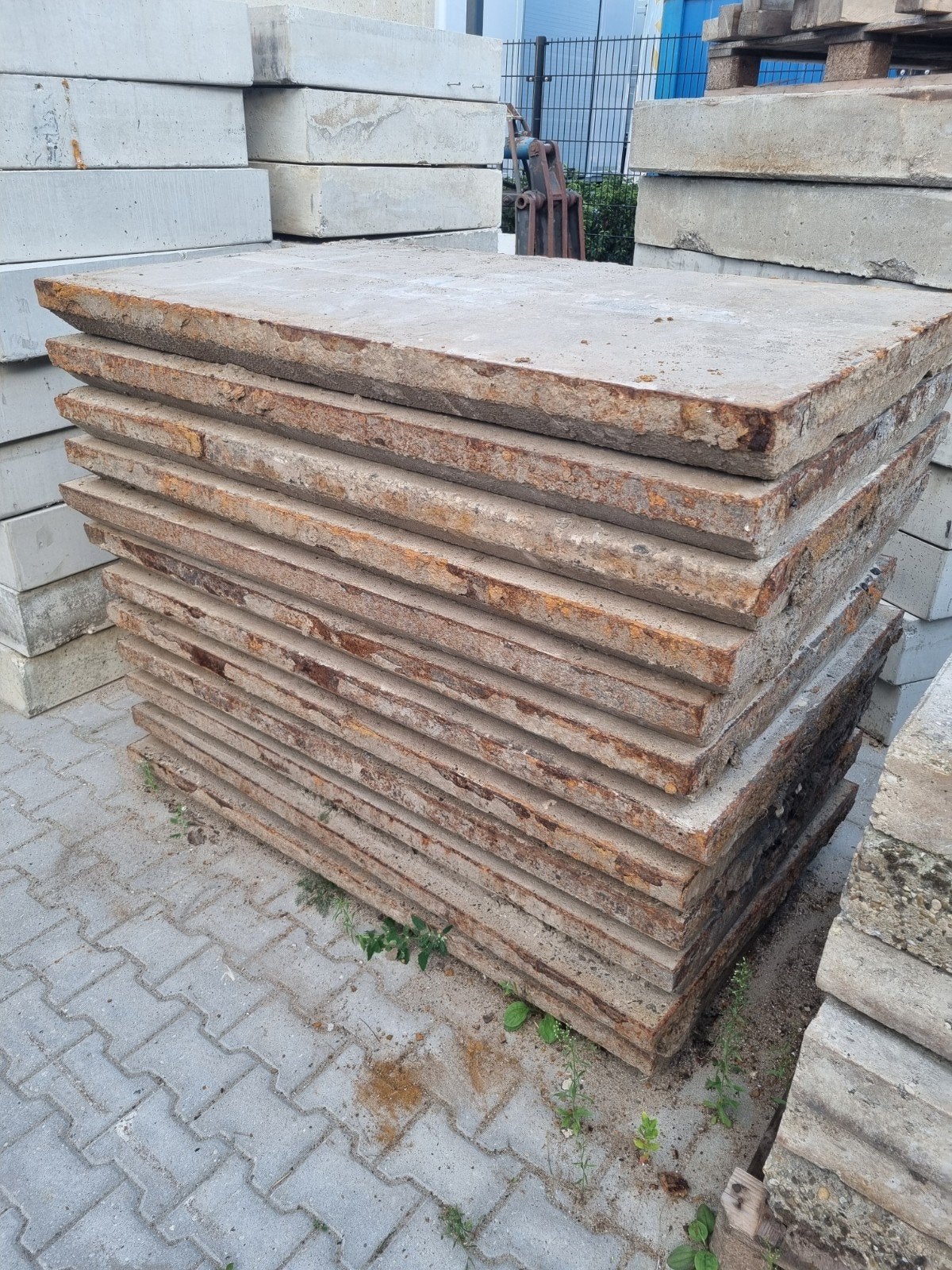12 gebruikte betonplaten, Ophalen, Gebruikt, 10 m² of meer, Beton