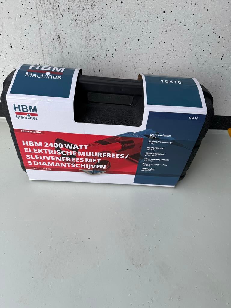 HBM 2400 Watt Elektrische Muurfrees / Sleuvenfrees, Ophalen, Zo goed als nieuw, Elektrisch, Muurfrees