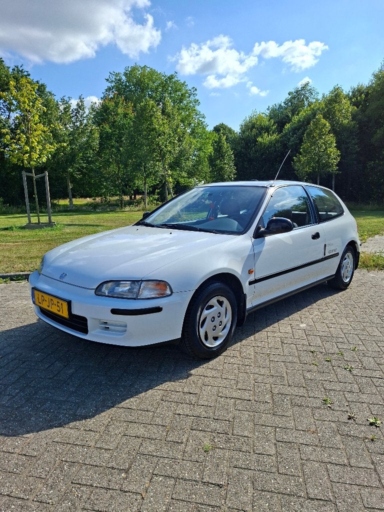 Honda Civic 1.5 I DX E2 1995 Wit, Auto's, Voorwielaandrijving, Wit, Origineel Nederlands, Grijs