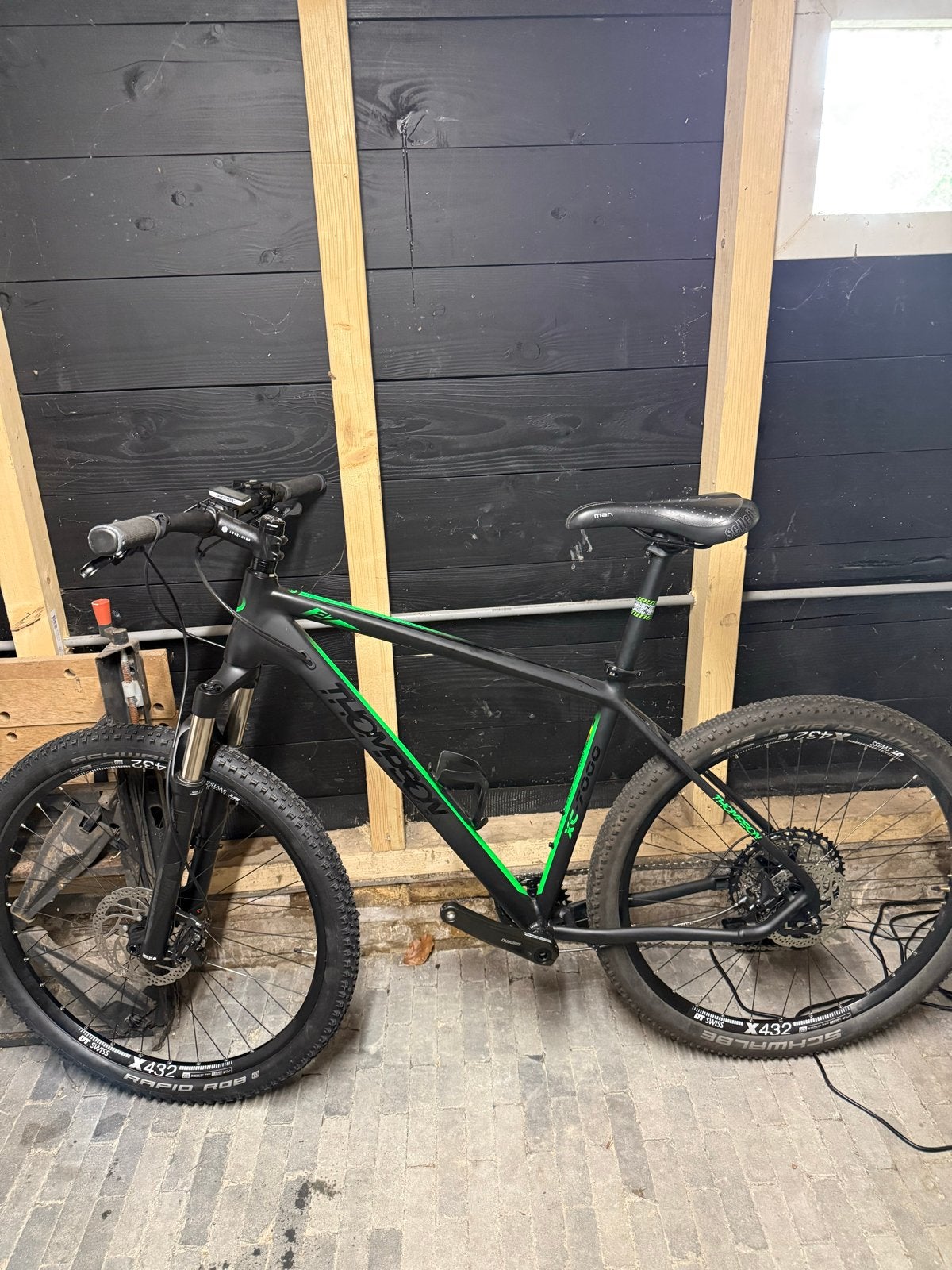 Thomson XC 1050 Mountainbike - Zwart/Groen, Fietsen en Brommers, Overige merken, Gebruikt, Hardtail, Heren