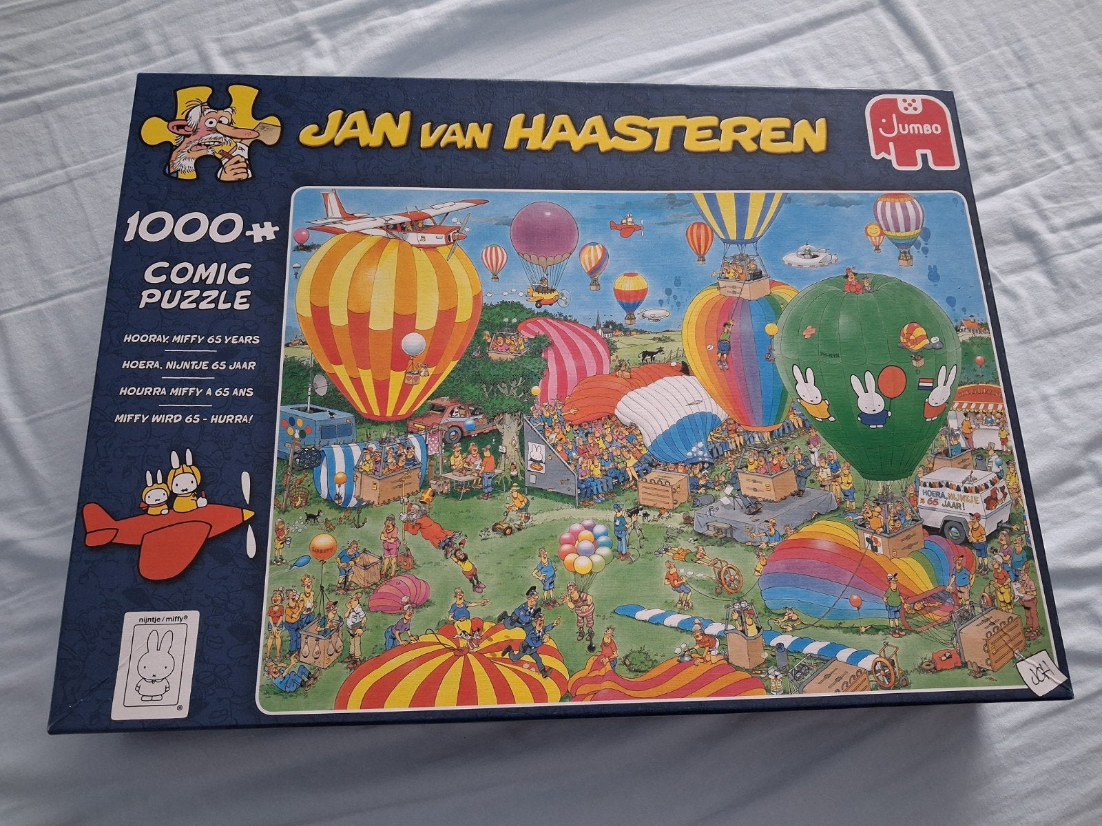Jan van Haasteren 1000 stukjes - Hoera, Nijntje 65 jaar, Ophalen of Verzenden, Gebruikt