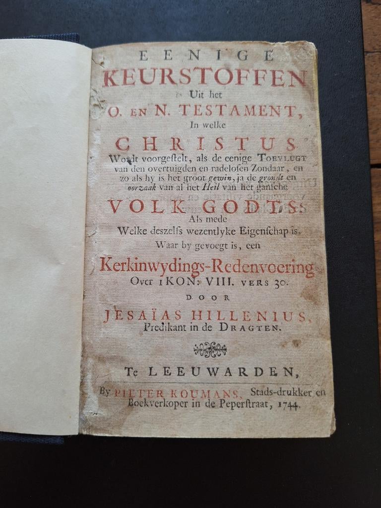 Oud bijbeltje 1744 gedrukt Leeuwarden 1 tot 666 pagina, Antiek en Kunst, Antiek | Boeken en Bijbels, Ophalen of Verzenden