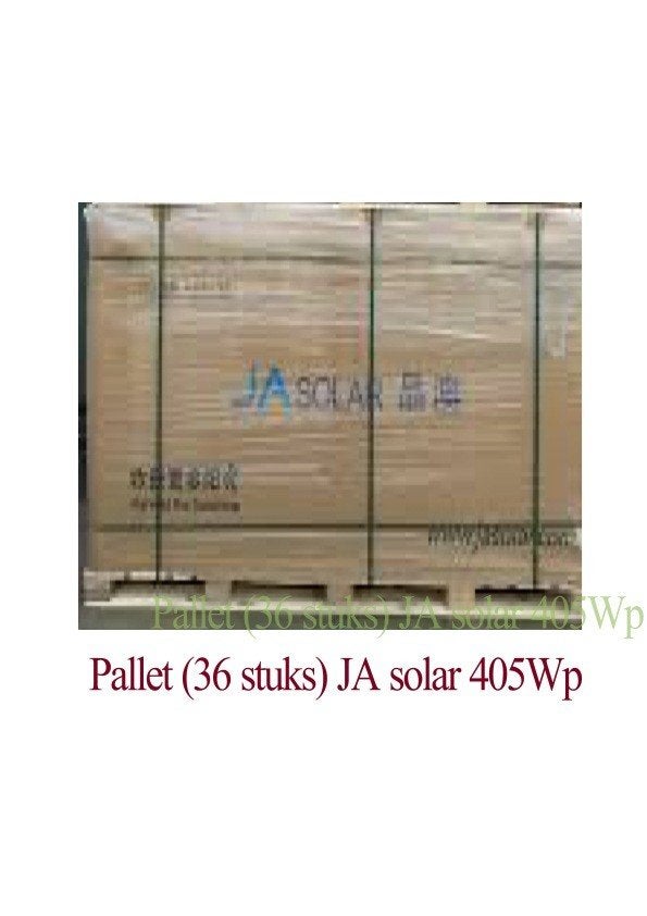 Pallet (36 stuks) JA solar zonnepanelen 405Wp black, Ophalen, 200 wattpiek of meer, JA solar.com, Nieuw