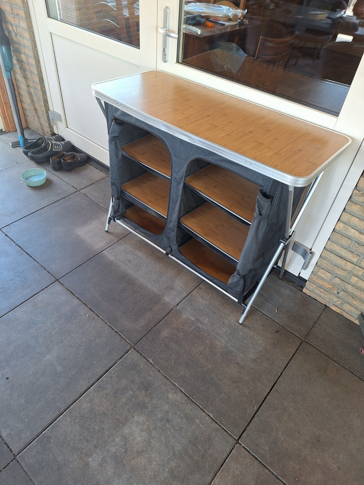 Obelink campingkast met 6 legplanken, Caravans en Kamperen, Kampeermeubelen, ., Ophalen of Verzenden, Zo goed als nieuw, .