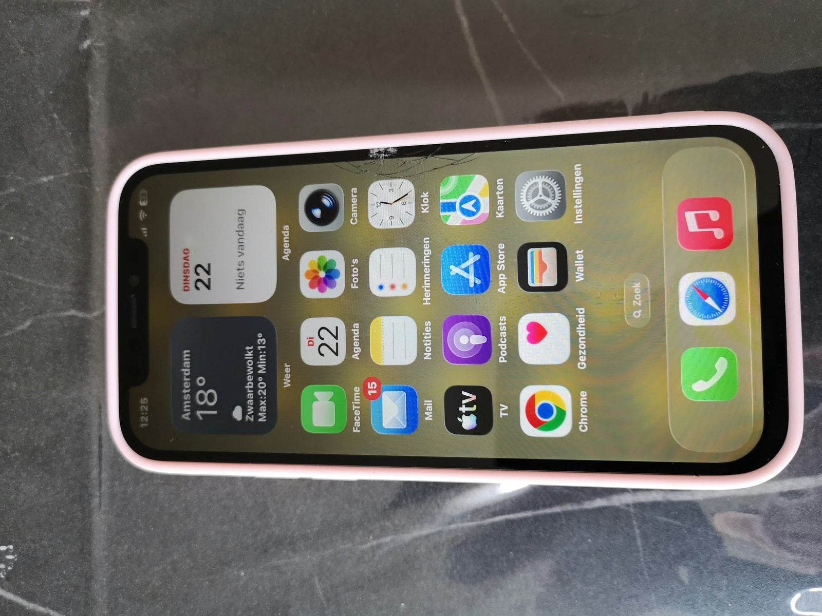iPhone 12 64 GB, Telecommunicatie, Zwart, Ophalen of Verzenden, Niet werkend, IPhone 12