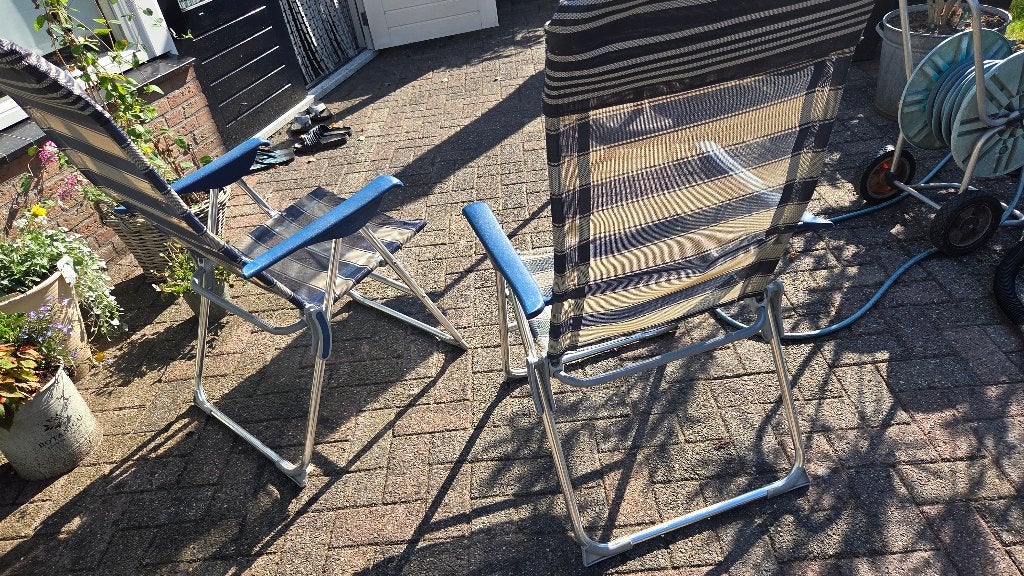 2 camping stoelen, Ophalen, Gebruikt, Campingstoel
