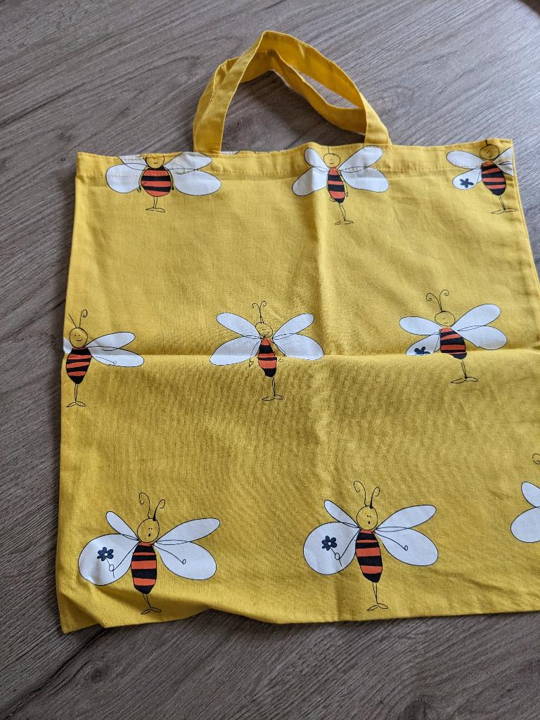 Linnen tas met bijen, geel, Ophalen of Verzenden, Nieuw, Geel, Overige typen