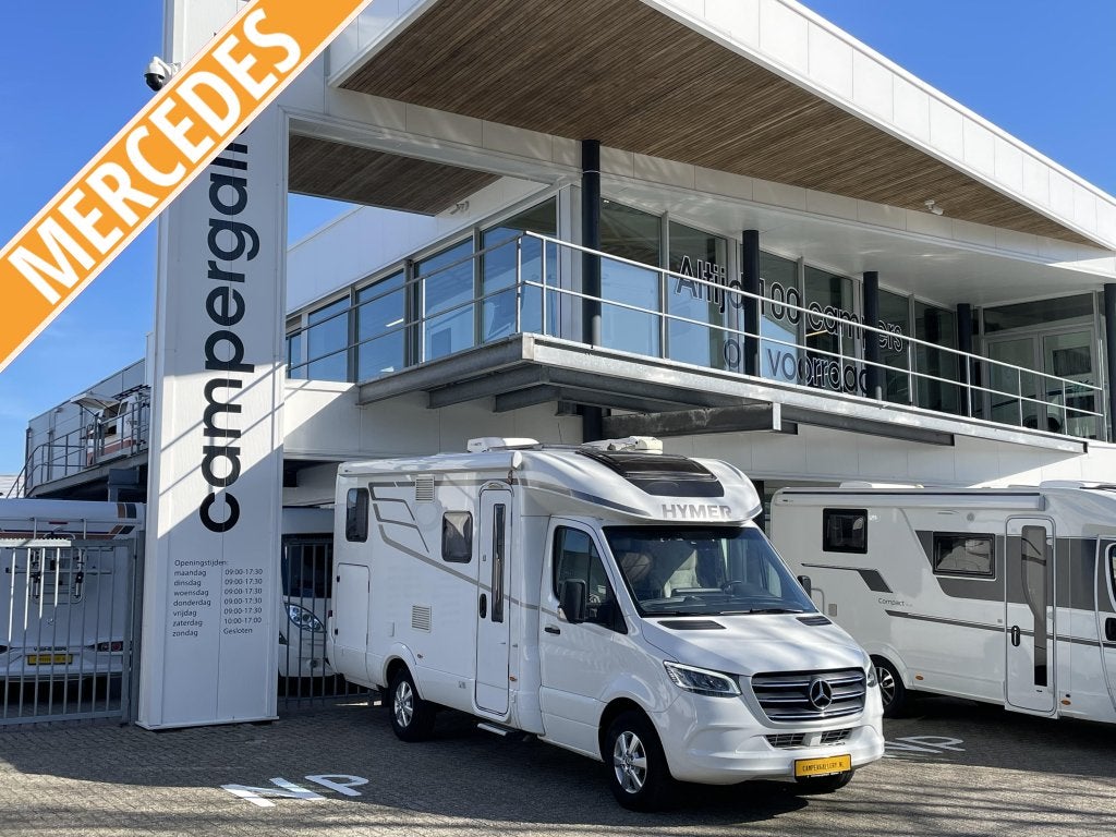 Hymer B 580 BMC MERCEDES AUTOMAAT ENKELE BEDDEN XXL GARAGE, Caravans en Kamperen, Campers, Automaat, Tot en met 2, Bedrijf, Diesel