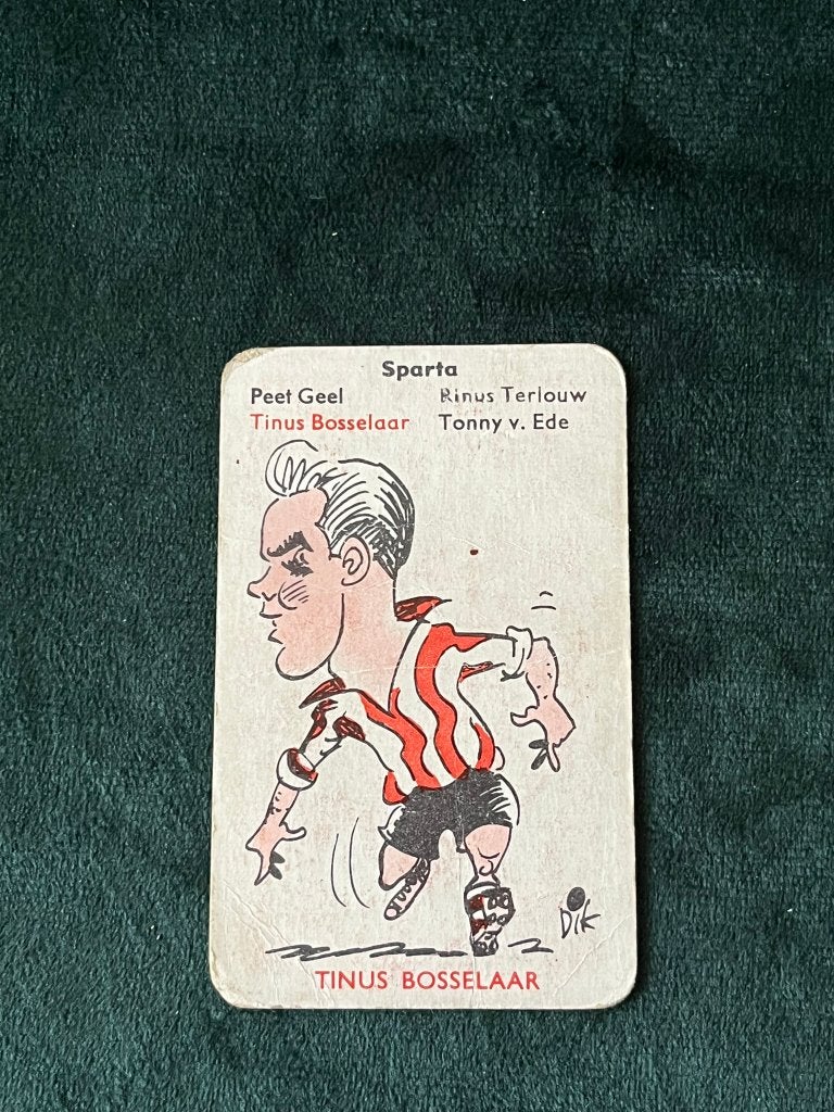 Tinus Bosselaar karikatuur Dik Bruynesteyn Monty voetbalpl., Verzamelen, Sportartikelen en Voetbal, Ophalen of Verzenden, Gebruikt