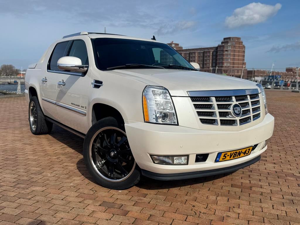 Cadillac Escalade 6.2 GRIJS KENTEKEN MARGE - INRUIL BAKWAGEN, Wit, Leder, Bedrijf, Vierwielaandrijving