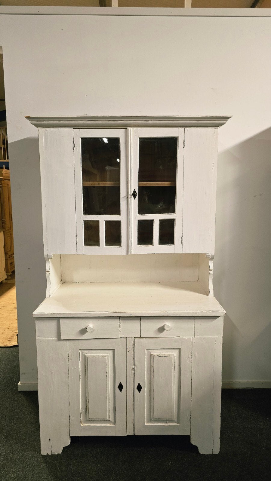 Antieke Brocante Keukenkast Grenen Hout Direct Leverbaar!, Huis en Inrichting, Kasten | Buffetkasten, 100 tot 150 cm, Met lade(s)