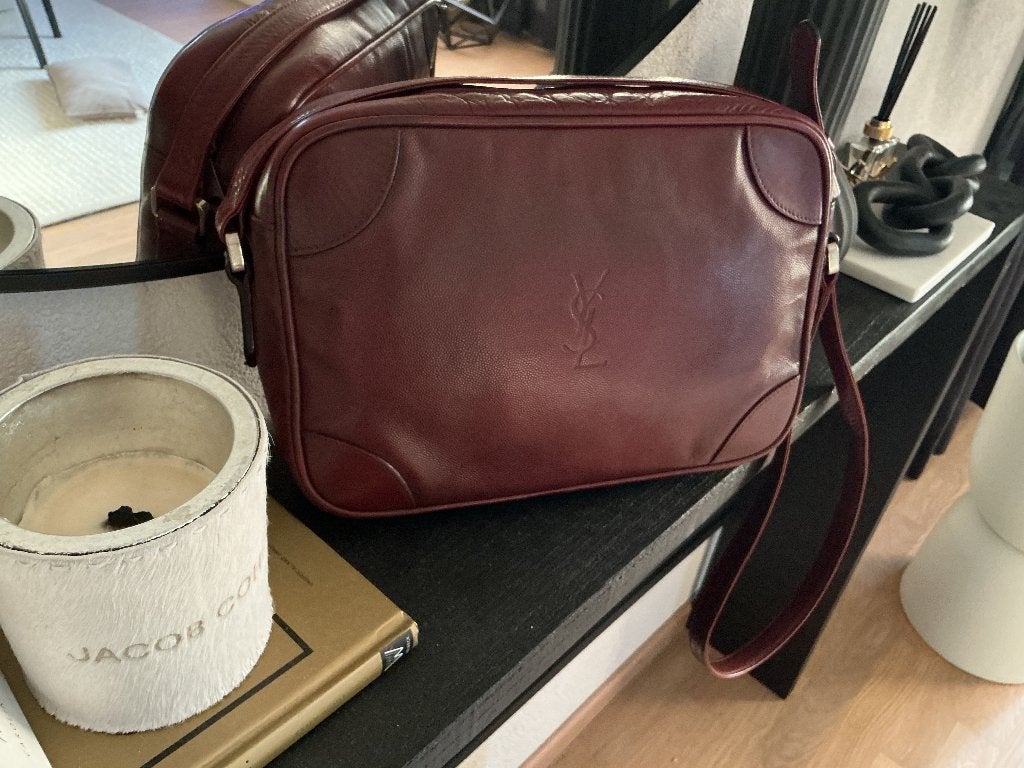 Yves Saint Laurent vintage tas YSL, Ophalen of Verzenden, Gebruikt, Rood, Handtas