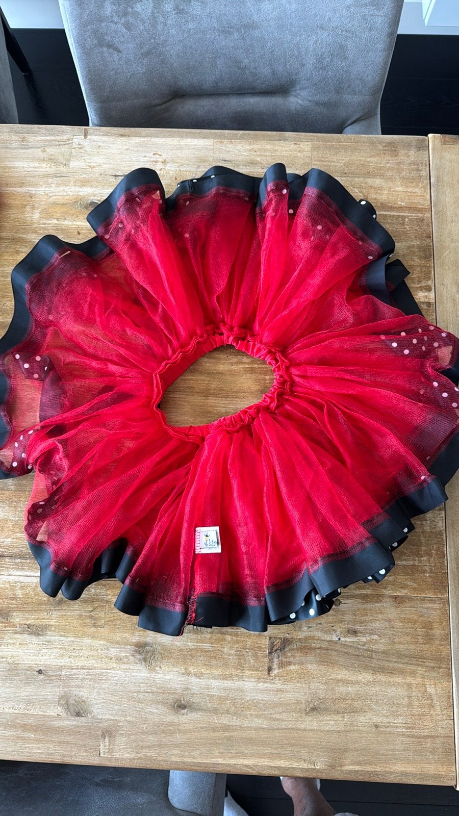 Rode tutu met stippen en strik, Ophalen of Verzenden, Gebruikt, Meisje