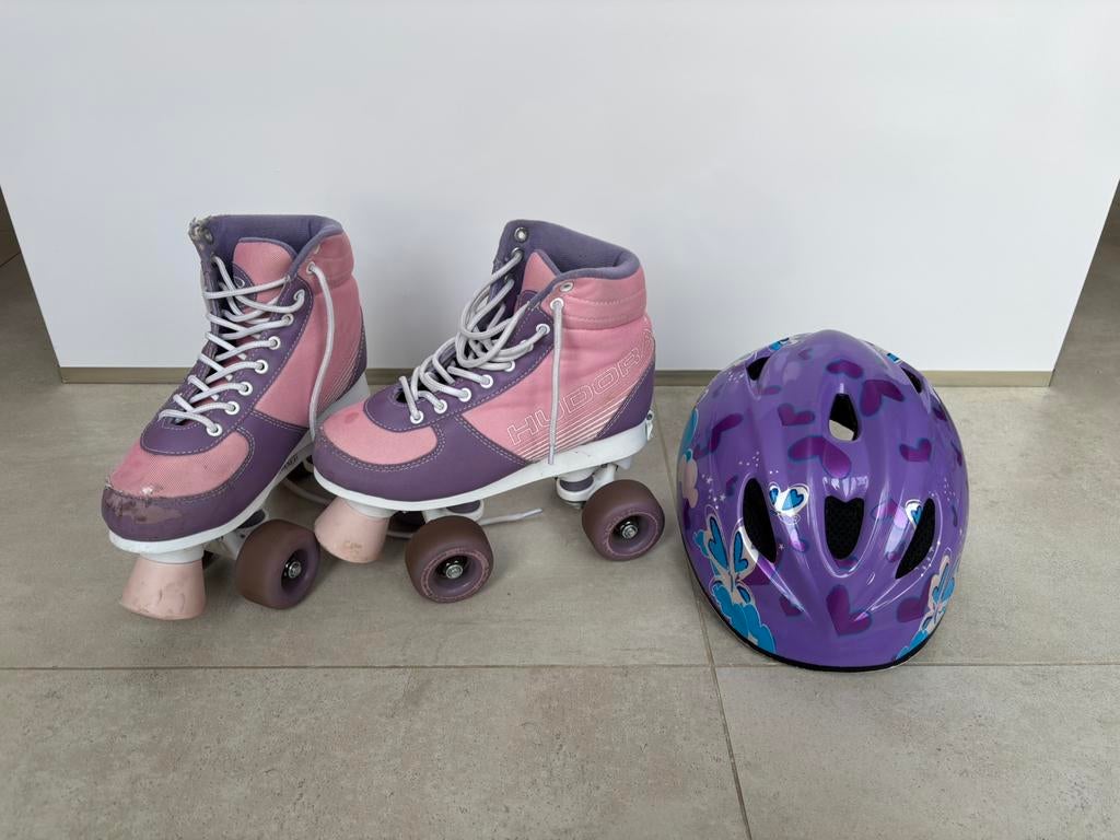 Rolschaatsen 31 - 34 verstelbaar, met helm maat 46 - 52, Ophalen of Verzenden, Verstelbaar, Gebruikt, Kinderen