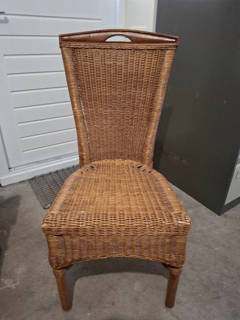rotan stoel, Huis en Inrichting, Ophalen, Gebruikt, Bruin, Riet of Rotan