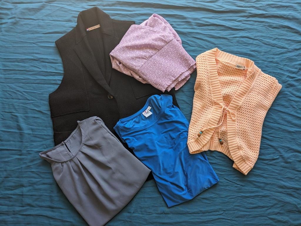 Kleding pakketje, maat L, Ophalen, Zo goed als nieuw, Maat 42/44 (L), Overige kleuren