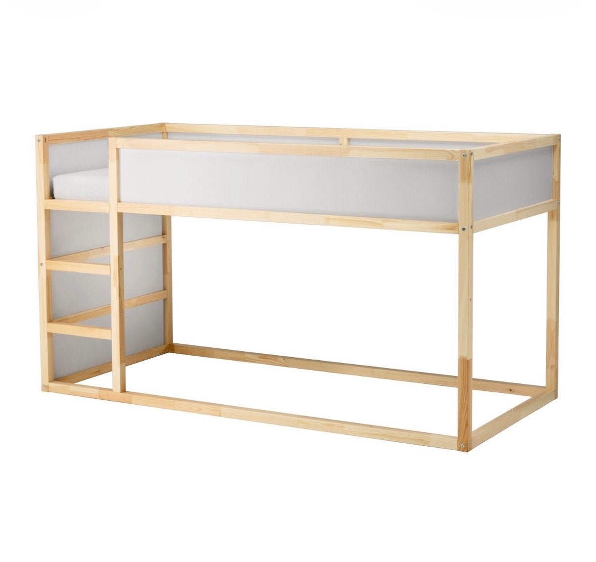 GRATIS Houten hoogslaper met gebruikssporen IKEA, Ophalen, Gebruikt, 90 cm, 200 cm