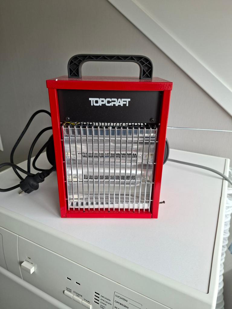 TOPCRAFT Infraroodstraler 400-800W - Compact en Krachtig, Ophalen, 500 tot 800 watt, Minder dan 30 cm, Kachel