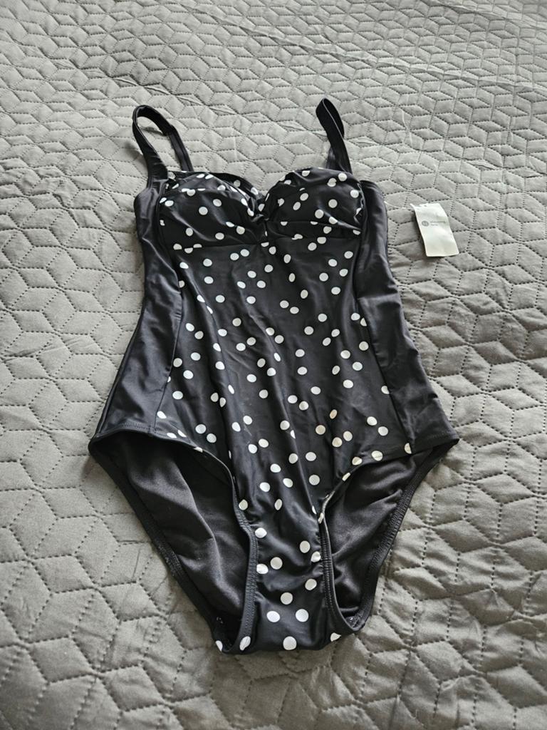 Dames badpak van de Hema zwart met stippen, Kleding | Dames, Zwart, Nieuw, Badpak, Ophalen of Verzenden