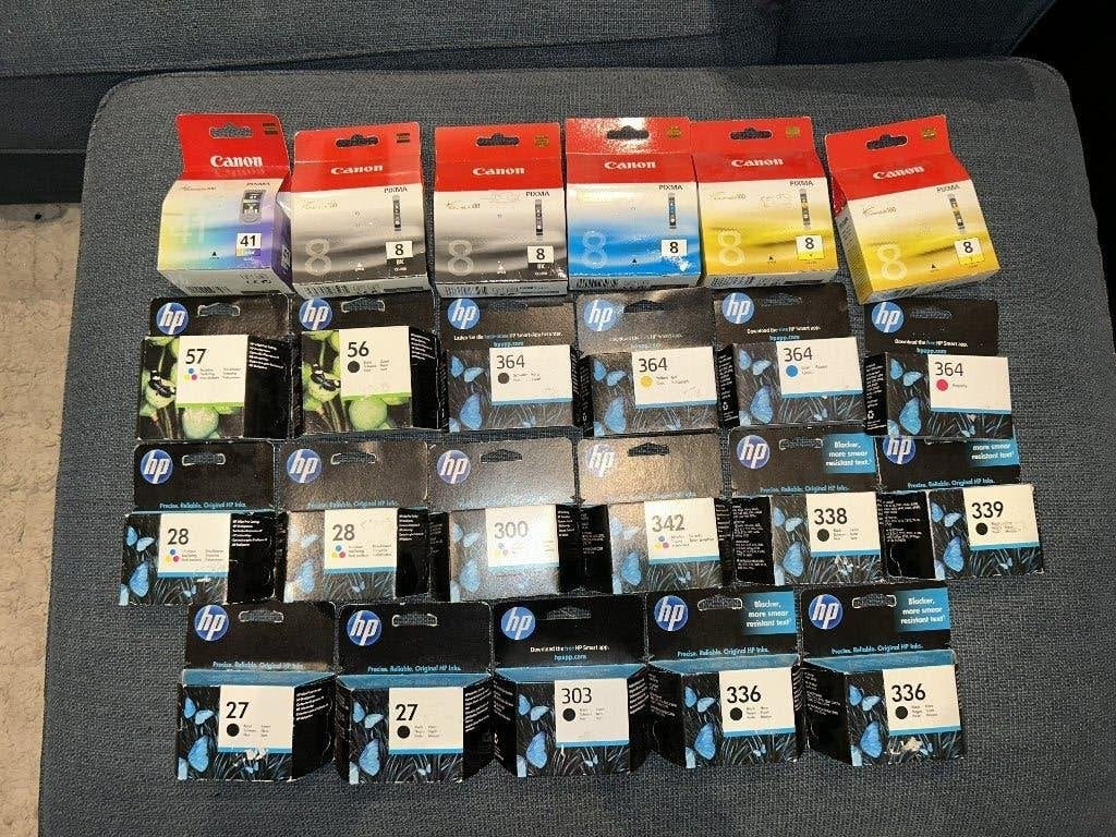 Partij originele cartridges HP & Canon ongebruikt, 16 stuks, Computers en Software, Printerbenodigdheden, Hp, Cartridge, Nieuw