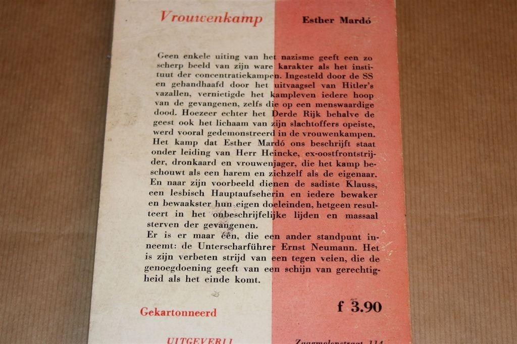Vrouwenkamp [1962] — Esther Mardo — Zeldzame Pulproman, Ophalen of Verzenden, Gelezen