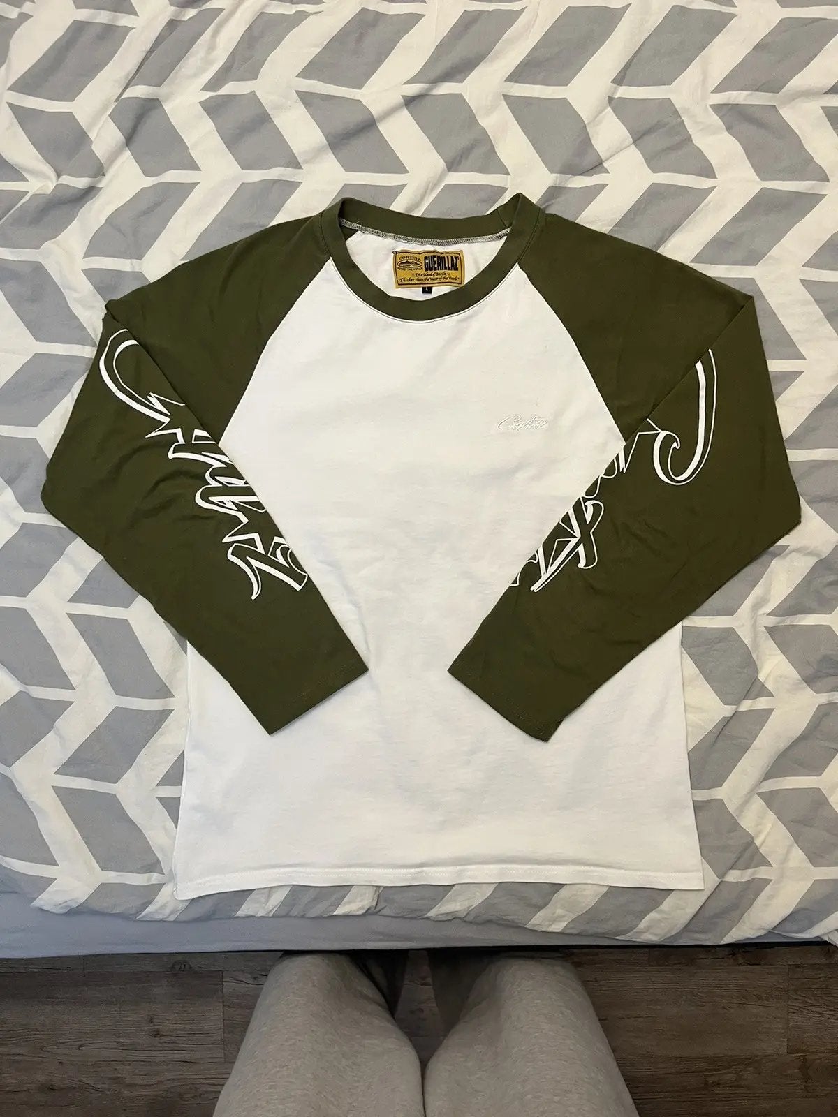 Cortiez Raglan Longsleeve - Groen/Wit - Maat L, Kleding | Heren, Ophalen of Verzenden, Nieuw, Maat 52/54 (L), Groen