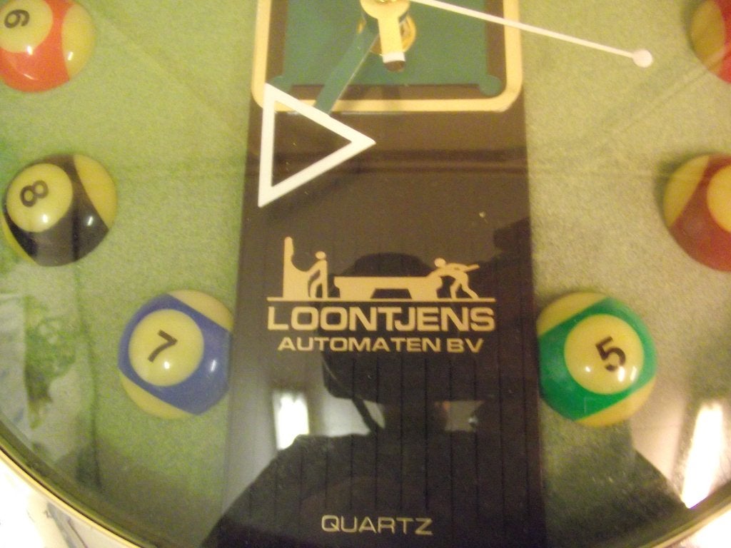 vintage pool biljard klok, Ophalen of Verzenden, Zo goed als nieuw, Overige typen
