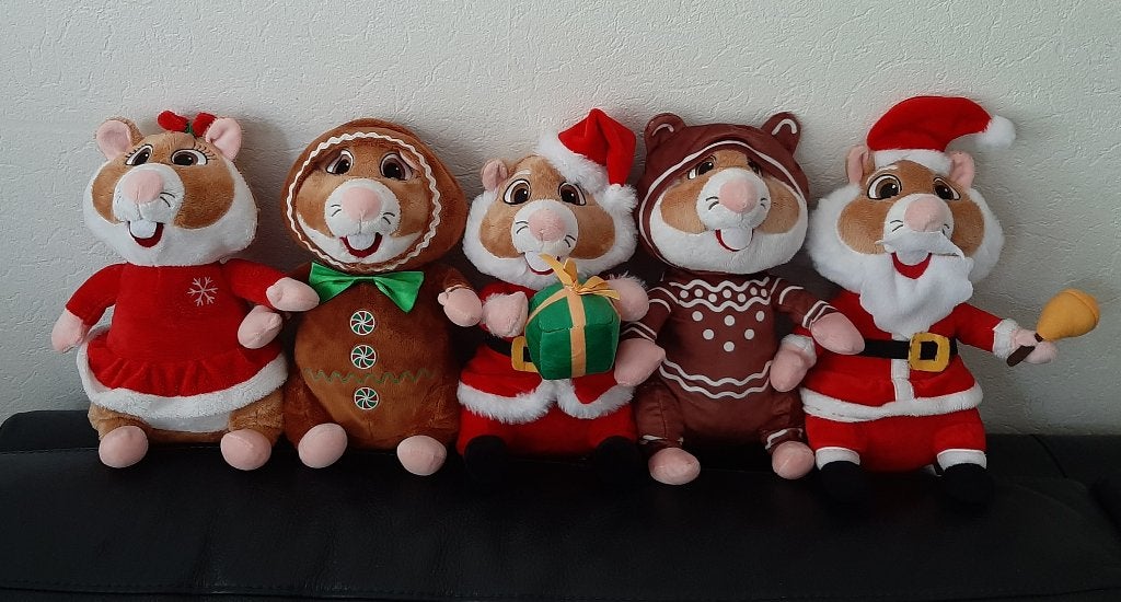 5 AH hamster knuffels kerst, Albert Heijn, Verzenden