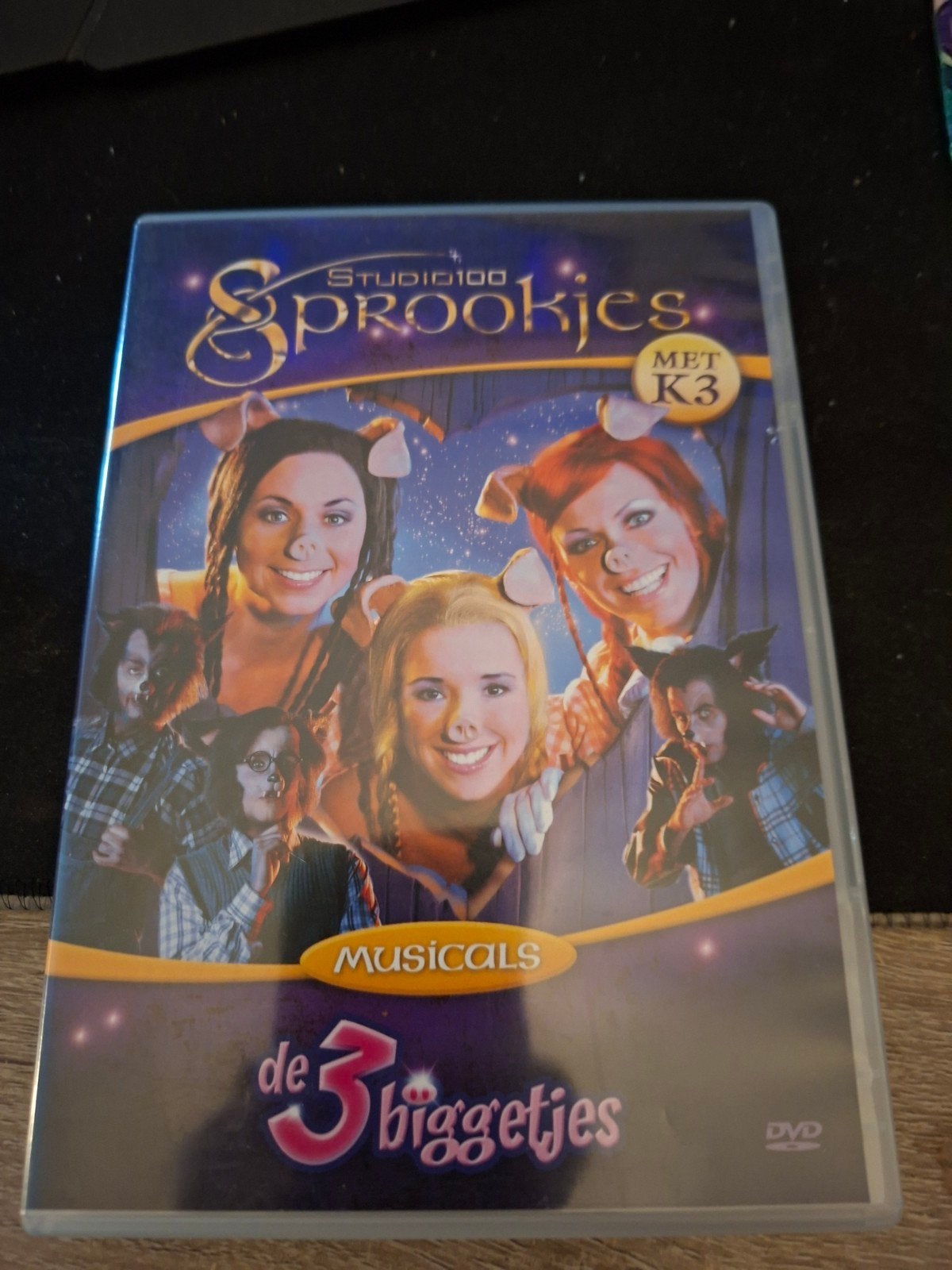 Studio 100 Sprookjes Musicals: De 3 Biggetjes DVD, Alle leeftijden, Zo goed als nieuw, Sprookjes, Film