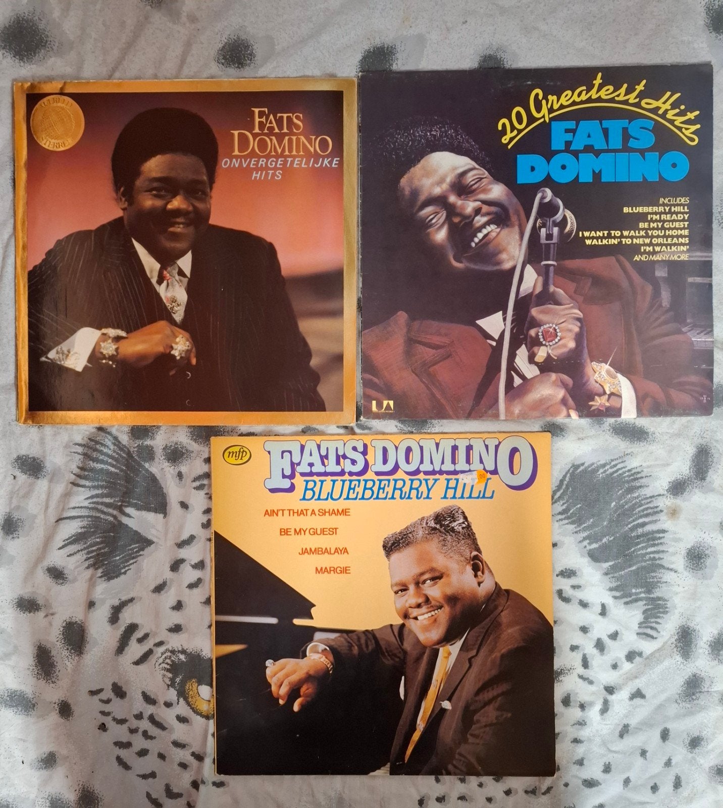 3x LP van Fats Domino o.a.  Blueberry Hill, LP, Gebruikt, Pop, Ophalen of Verzenden