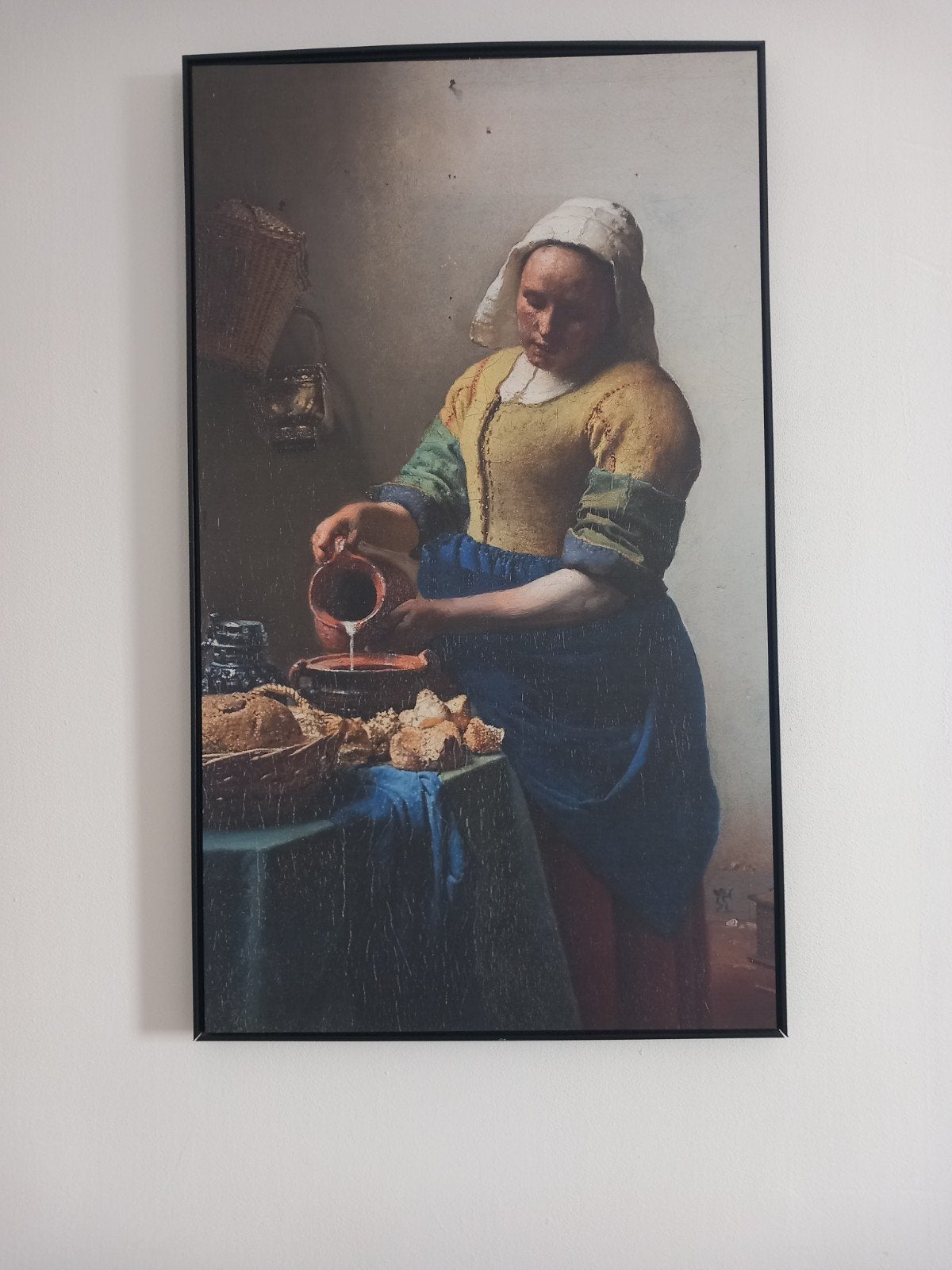HET MELKMEISJE VAN JOHANNES VERMEER., Ophalen