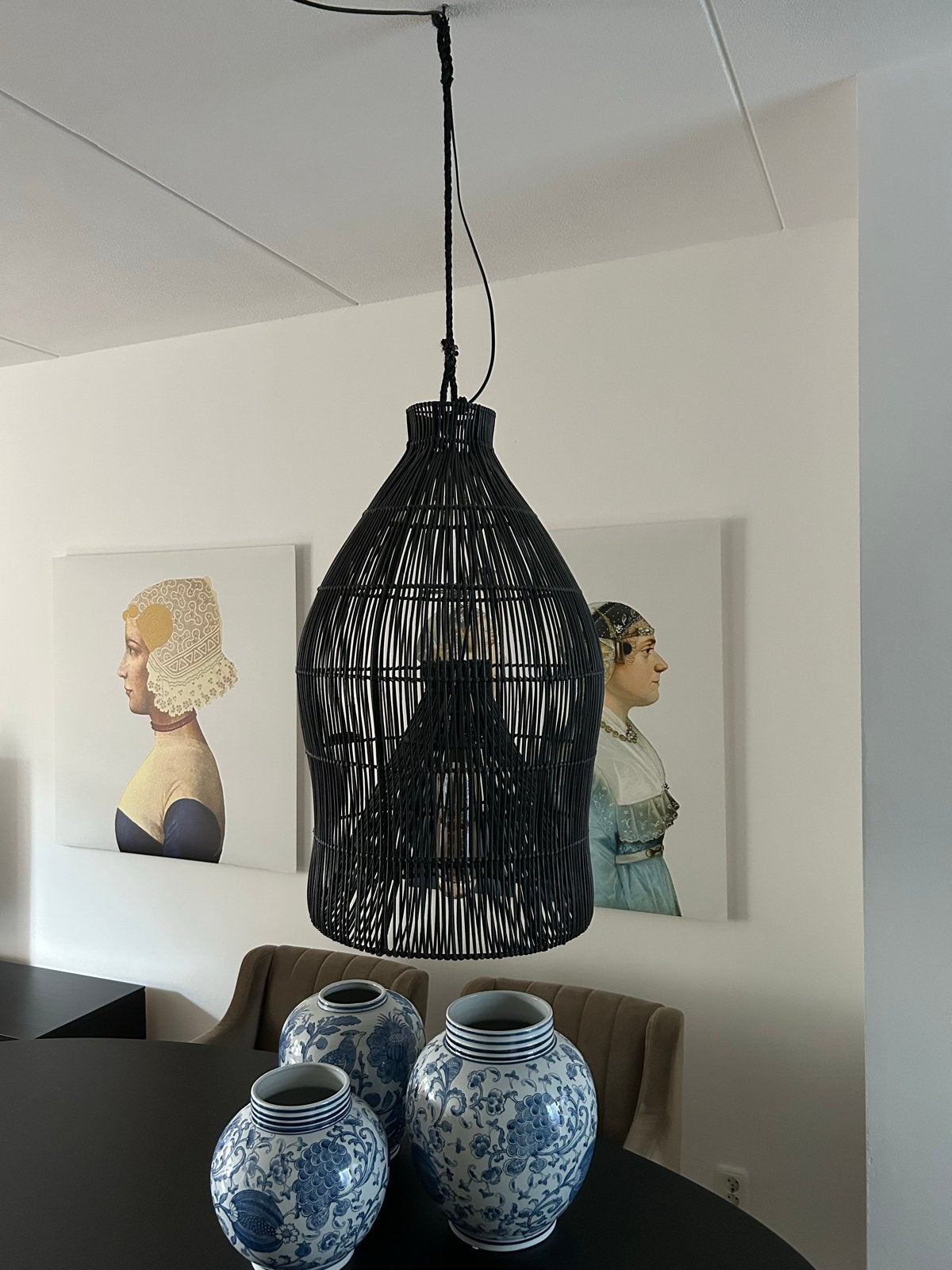 Riviera Maison Rustic Rattan Fishing Basket, Ophalen, Zo goed als nieuw, Natuurlijk materiaal