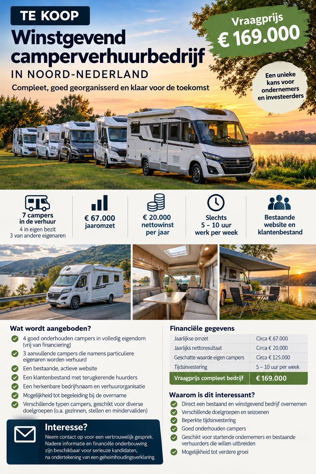 Te koop: Winstgevend camperverhuurbedrijf in Noorden ned, Zakelijke goederen