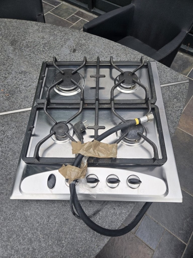 Whirlpool AKM 274/IX 4-pits gaskookplaat RVS – 5850 cm, Ophalen, Gebruikt, 4 kookzones, Inbouw