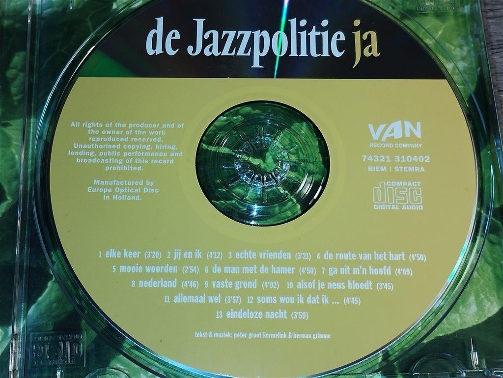 De Jazzpolitie - Ja, Ophalen of Verzenden, Zo goed als nieuw, Levenslied of Smartlap