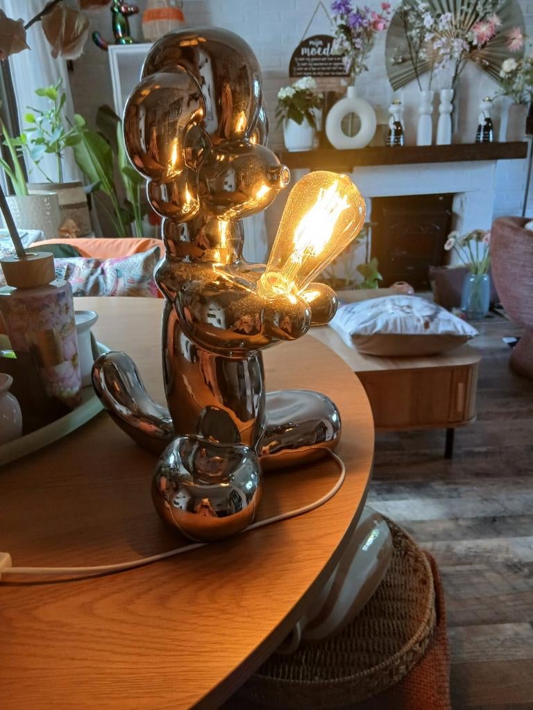 Tafellamp, Ophalen, Gebruikt, Glas, 50 tot 75 cm
