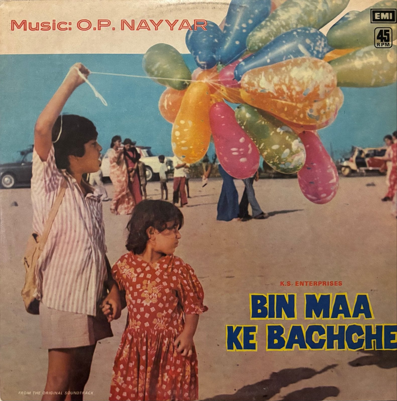 O.P. Nayyar - Bin Maa Ke Bachche (EMI 45 RPM) LP, Originele persing, Verzenden, Gebruikt, 7 inch