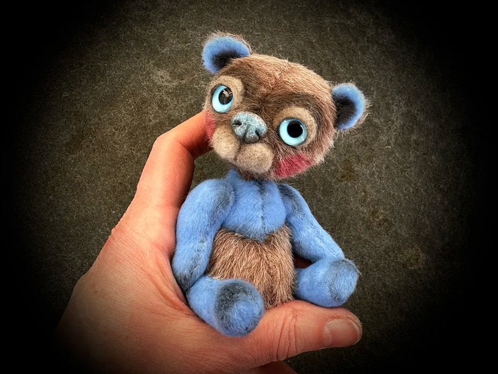 Handgemaakt Teddybeer Teddy Beer Bear beweegbaar pop doll, Verzenden, Nieuw, Stoffen beer, Overige merken