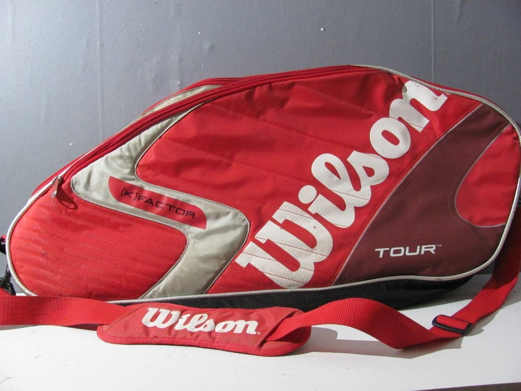 wilson tourtas factor(c) met wat vlekken bij letters, Ophalen of Verzenden, Gebruikt, Tas, Wilson