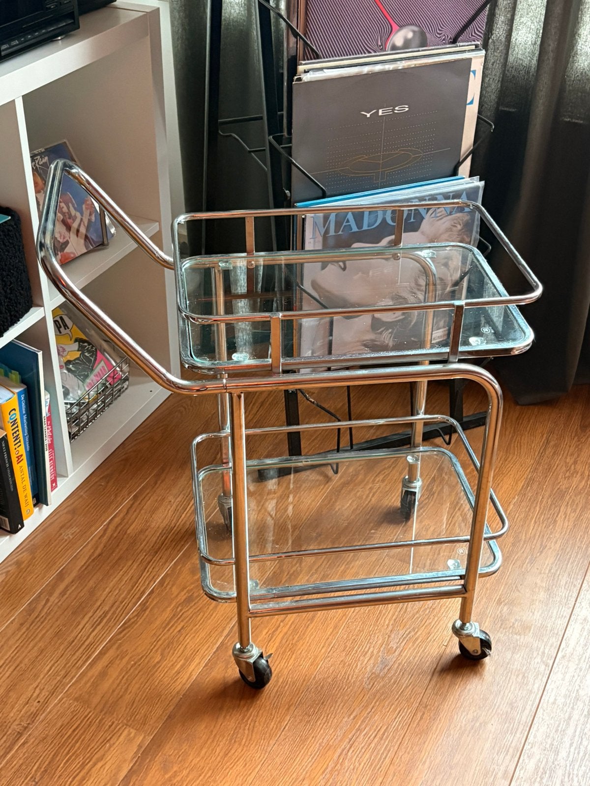 Super leuke bar trolley/serveerwagen, Ophalen, Minder dan 55 cm, Zo goed als nieuw, 60 cm of meer