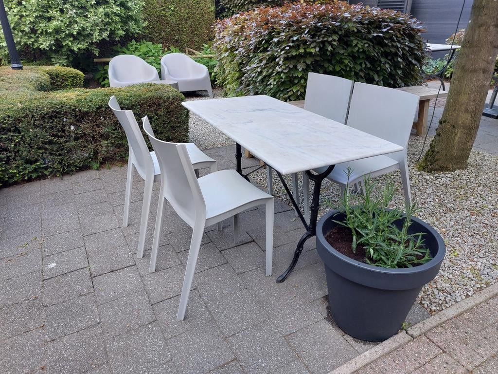 Philip Starck Slick-Slick binnen/buiten stoelen, stapelbaar, Huis en Inrichting, Stoelen, Ophalen, Gebruikt