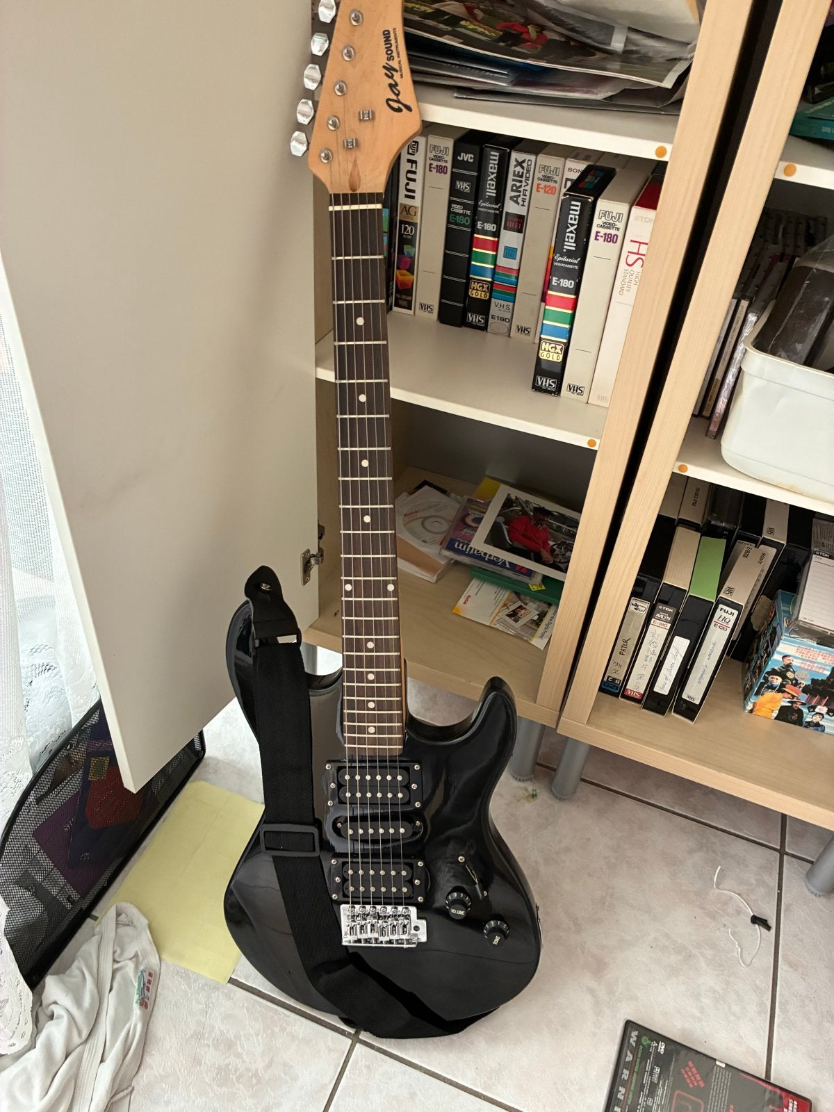 Jay Sound Elektrische Gitaar - Zwart, Ophalen of Verzenden, Gebruikt, Solid body, Overige merken