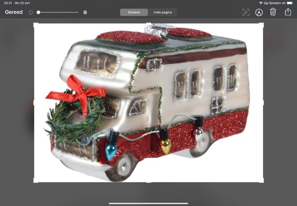 Gezocht, kerstbal, glazen kerstboom  campertje, Ophalen of Verzenden, Gebruikt