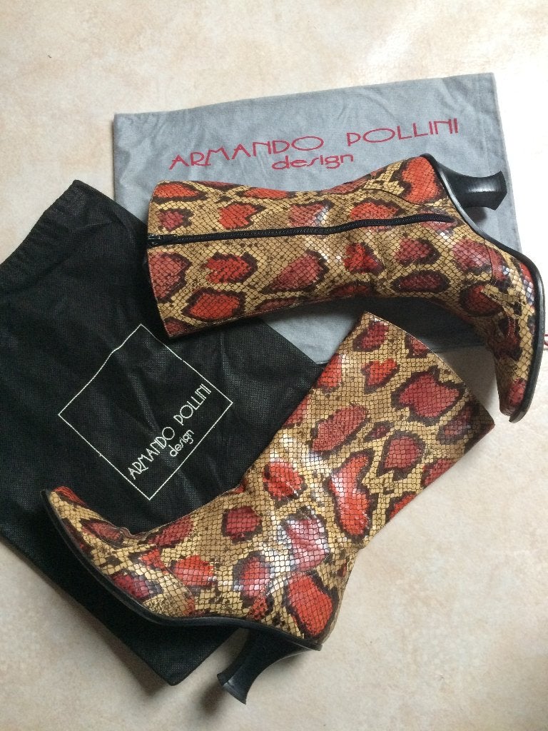 vintage laarzen Armando Pollini, Overige kleuren, Overige typen, Ophalen of Verzenden, Zo goed als nieuw