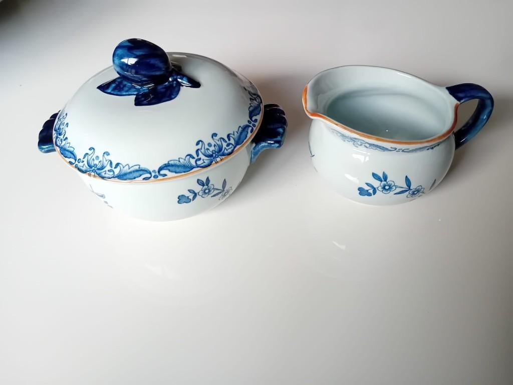 Suikerpot en melkkan Rorstrand Ostindia puntgaaf, Overige typen, Ophalen of Verzenden, Zo goed als nieuw, Overige stijlen