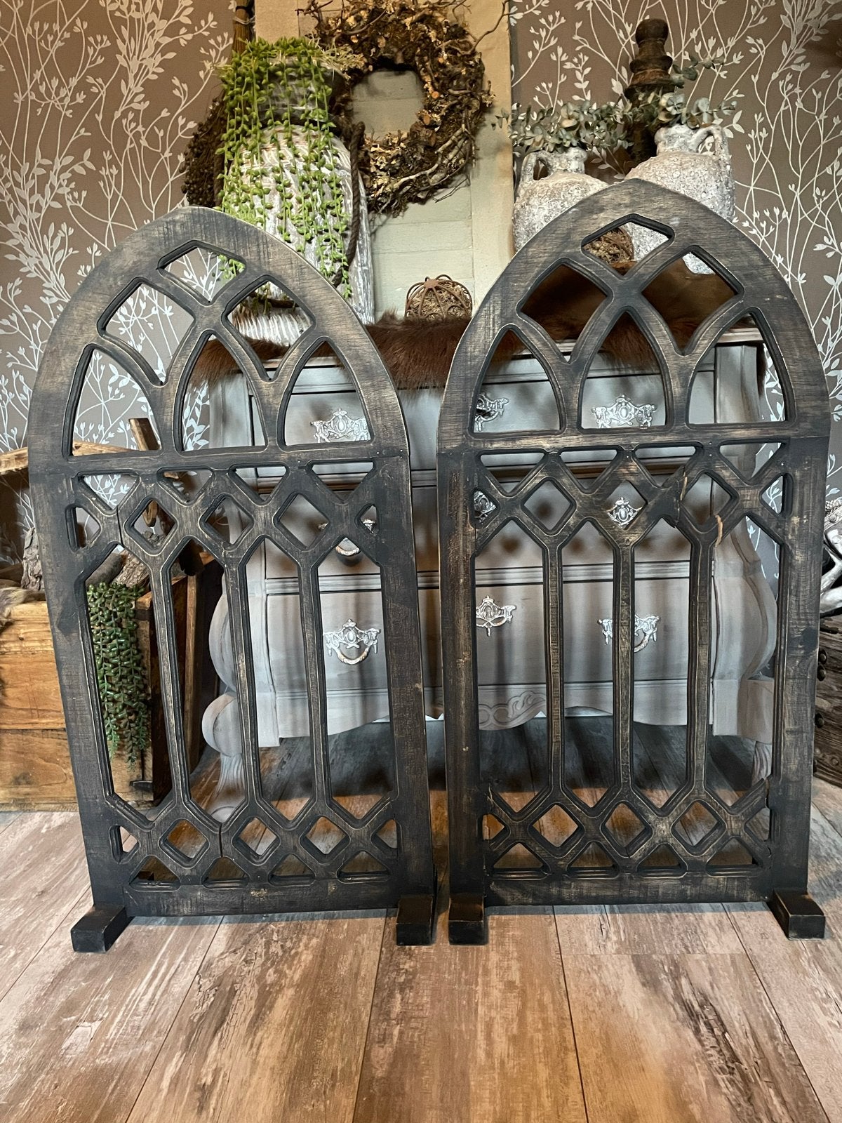 Set van 2 houten ornamenten, Huis en Inrichting, Ophalen, Gebruikt