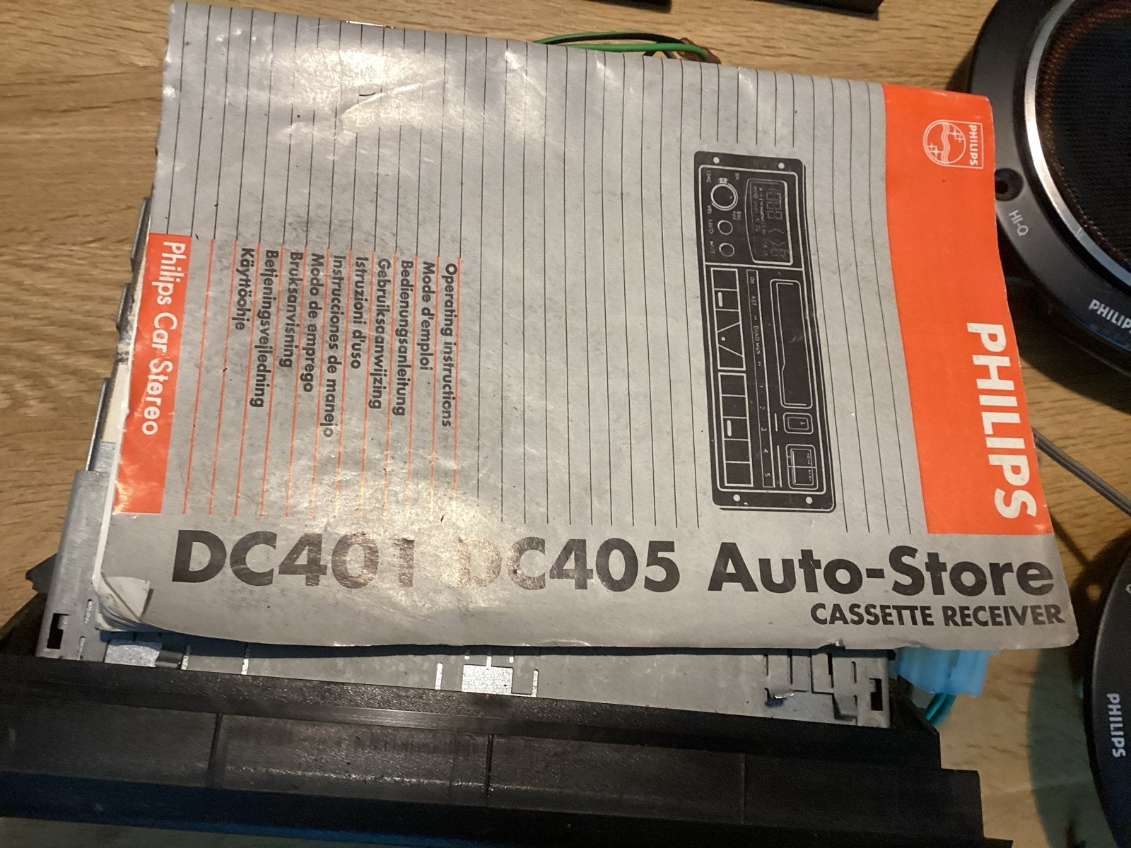 Philips DC401/DC405 Auto-Store Cassette Receiver met speaker, Auto diversen, Ophalen, Gebruikt